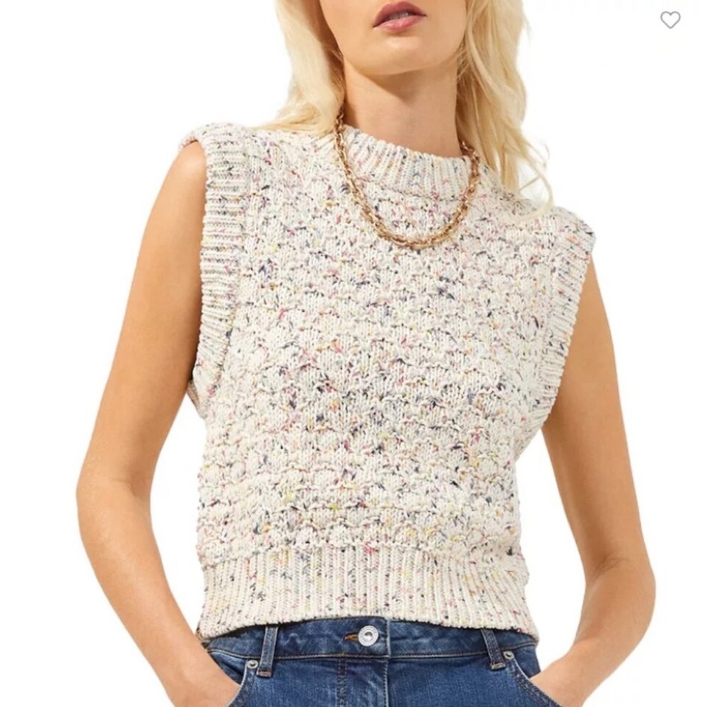 French Connection Kasper Textured Knit Sleeveless Sweater size XS
